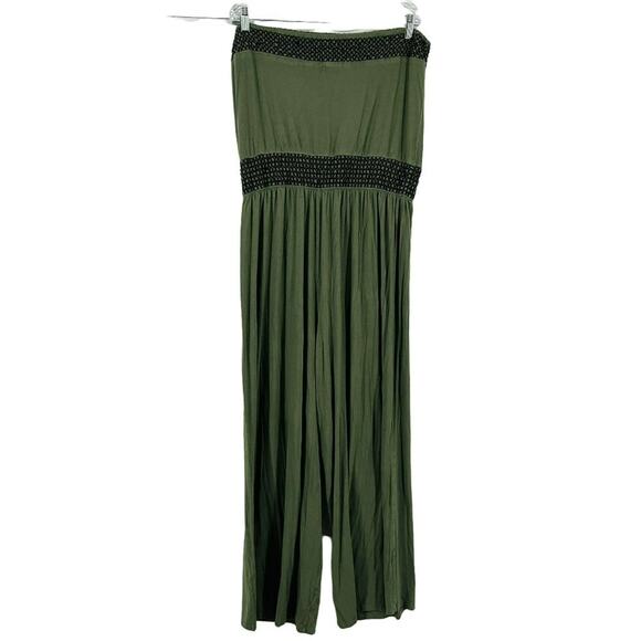 Mudd Olive Green Surplice Culotte Jumpsuit 2X - Picture 4 of 6